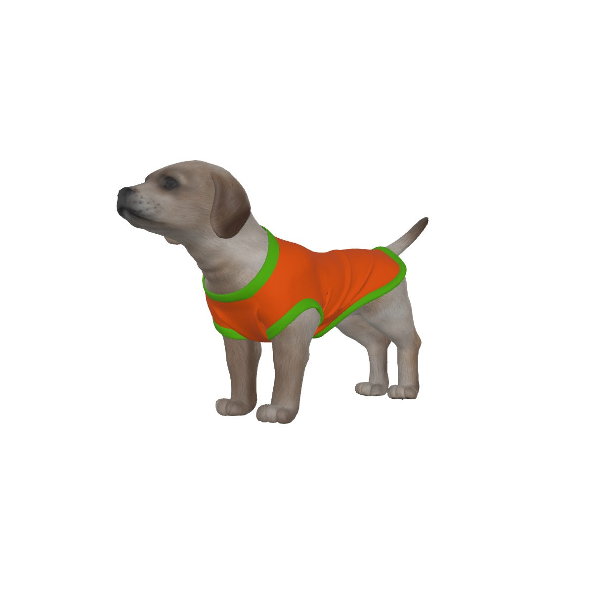 Dog Tank Top-Orange and Green (no graphic) XS-S