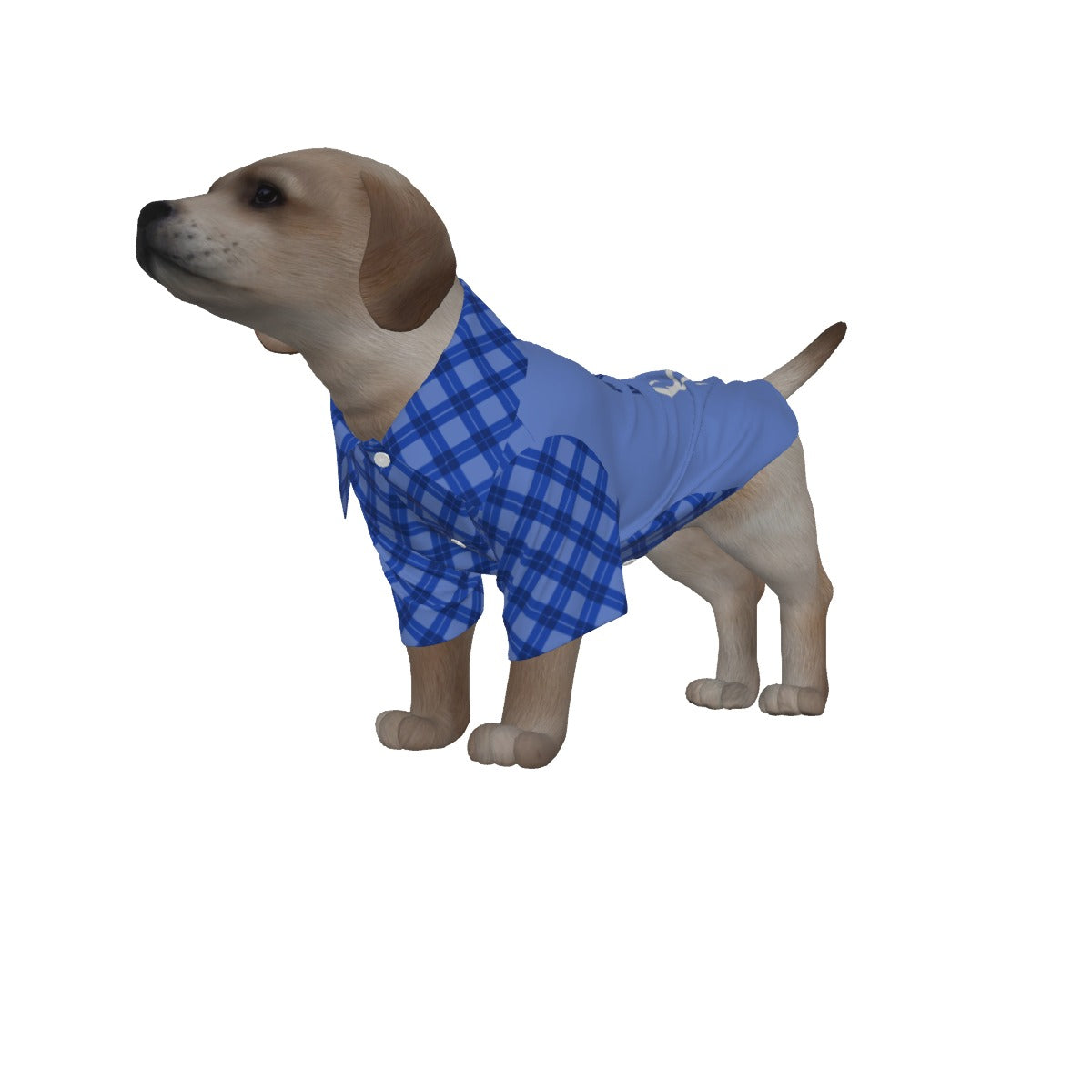 Dog's Blue Plaid HANUKKAH Family-Matching PJs: M-3XL