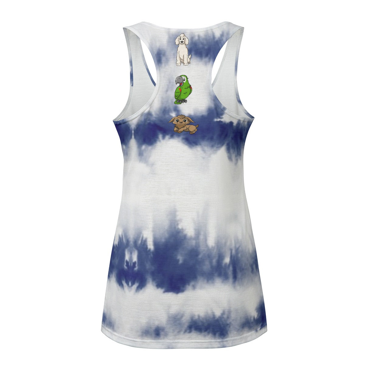 Lady's Navy Tie Die Tank (no graphic)