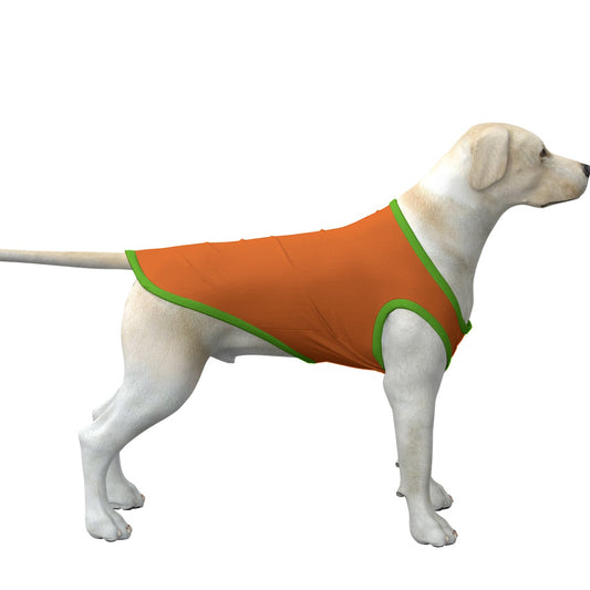 Dog Tank Top-Orange and Green (no graphic) M-2XL