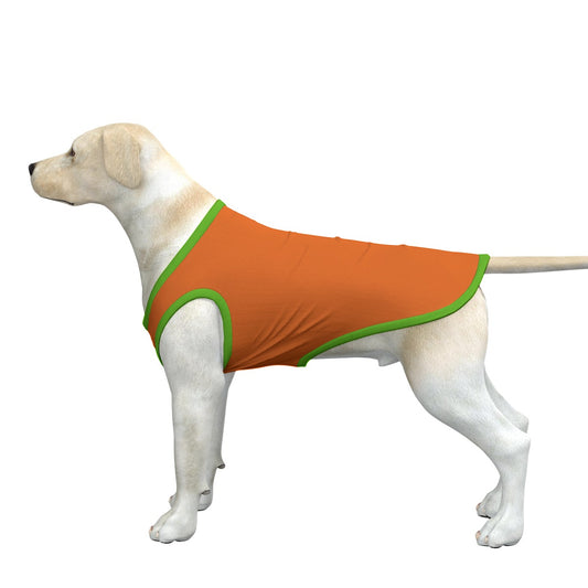 Dog Tank Top-Orange and Green (no graphic) M-2XL