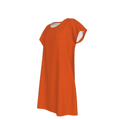 Lady's Orange Shirt Dress (no graphic)