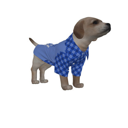 Dog's Blue Plaid HANUKKAH Family-Matching PJs: M-3XL