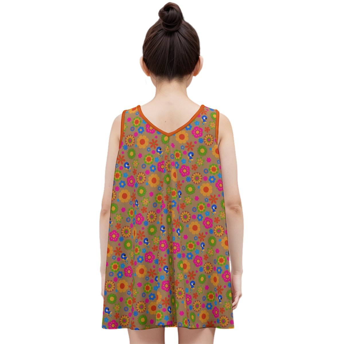 Girl's Flower Pop Relaxed Dress