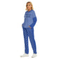 Lady's Cozy Style Blue Plaid HANUKKAH - I love you a latke Family-Matching PJs