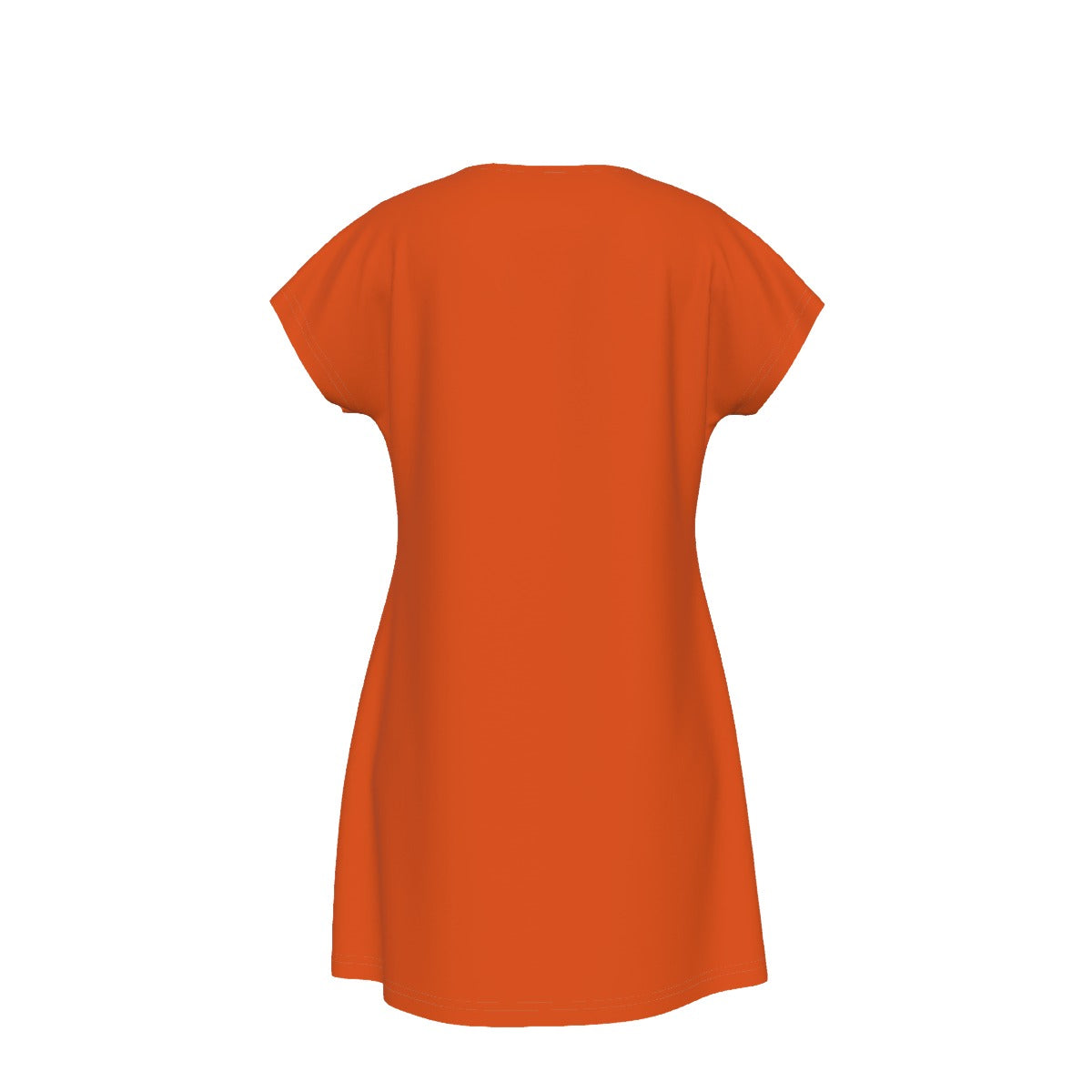 Lady's Orange Animal Party Shirt Dress