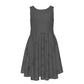 Girl's Gray Feather Swing Twirl Dress (no graphic)