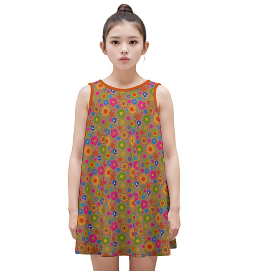 Girl's Flower Pop Relaxed Dress