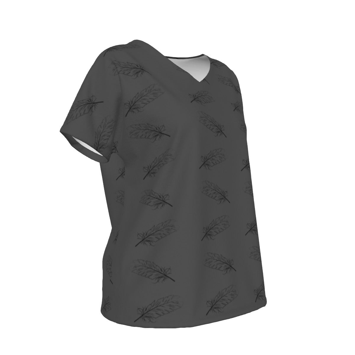 Lady's Grey Feather Swing Shirt (no graphic)