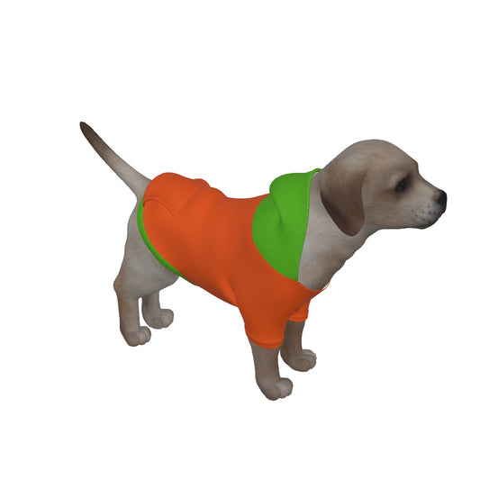 Dog Hoodie-Orange and Green (no graphic) XS-2XL