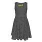 Girl's Gray Feather Swing Twirl Dress (no graphic)