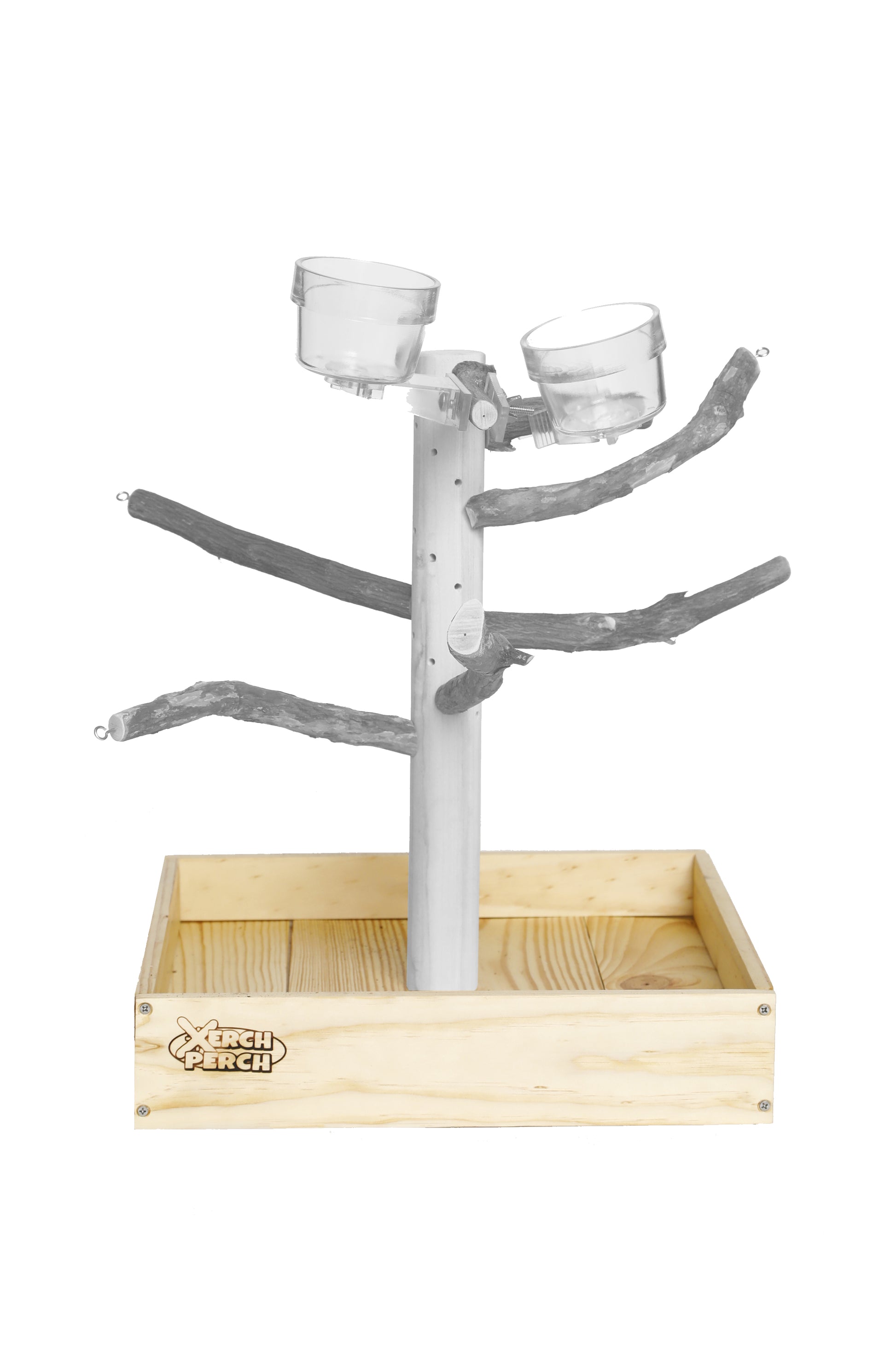 Solid Wood Parrot Play Stand Perch Base Tray, Xerch Perch, The Parrot Mom, Bird Tree, Parrot Play Stand, Wood Tree Perch, Macaw Perch, Bird Tree Stand, Bird T Stand, Modular Parrot Tree Stand, Bird Playstand, Stainless Steel, Pine Wood