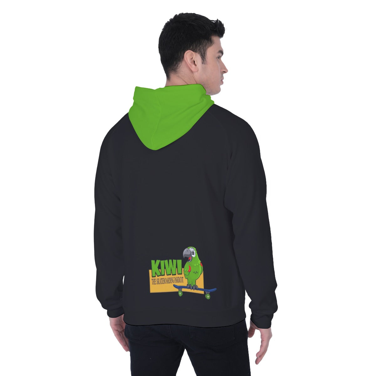 Adult's SKATER Hoodie with Skateboarding Parrot