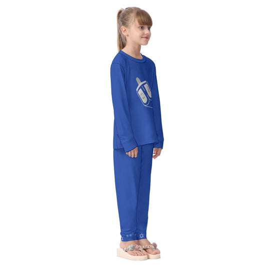 Kid's Cozy Style HANUKKAH - Dreidel Family-Matching PJs