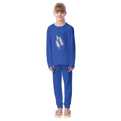 Kid's Cozy Style HANUKKAH - Dreidel Family-Matching PJs