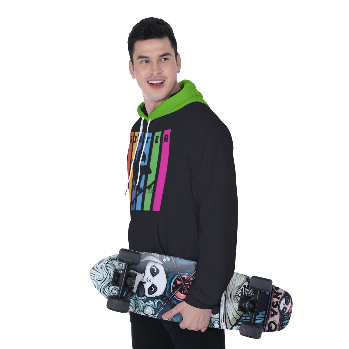 Adult's SKATER Hoodie with Skateboarding Parrot