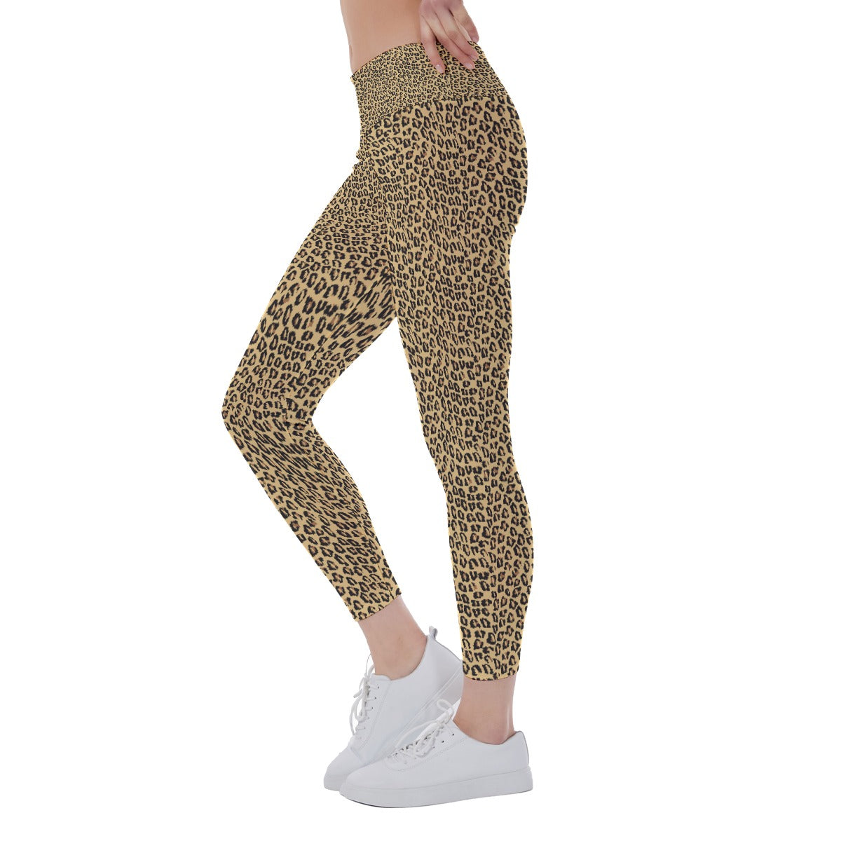 Lady's Parrot-Inspired Leopard Print Leggings