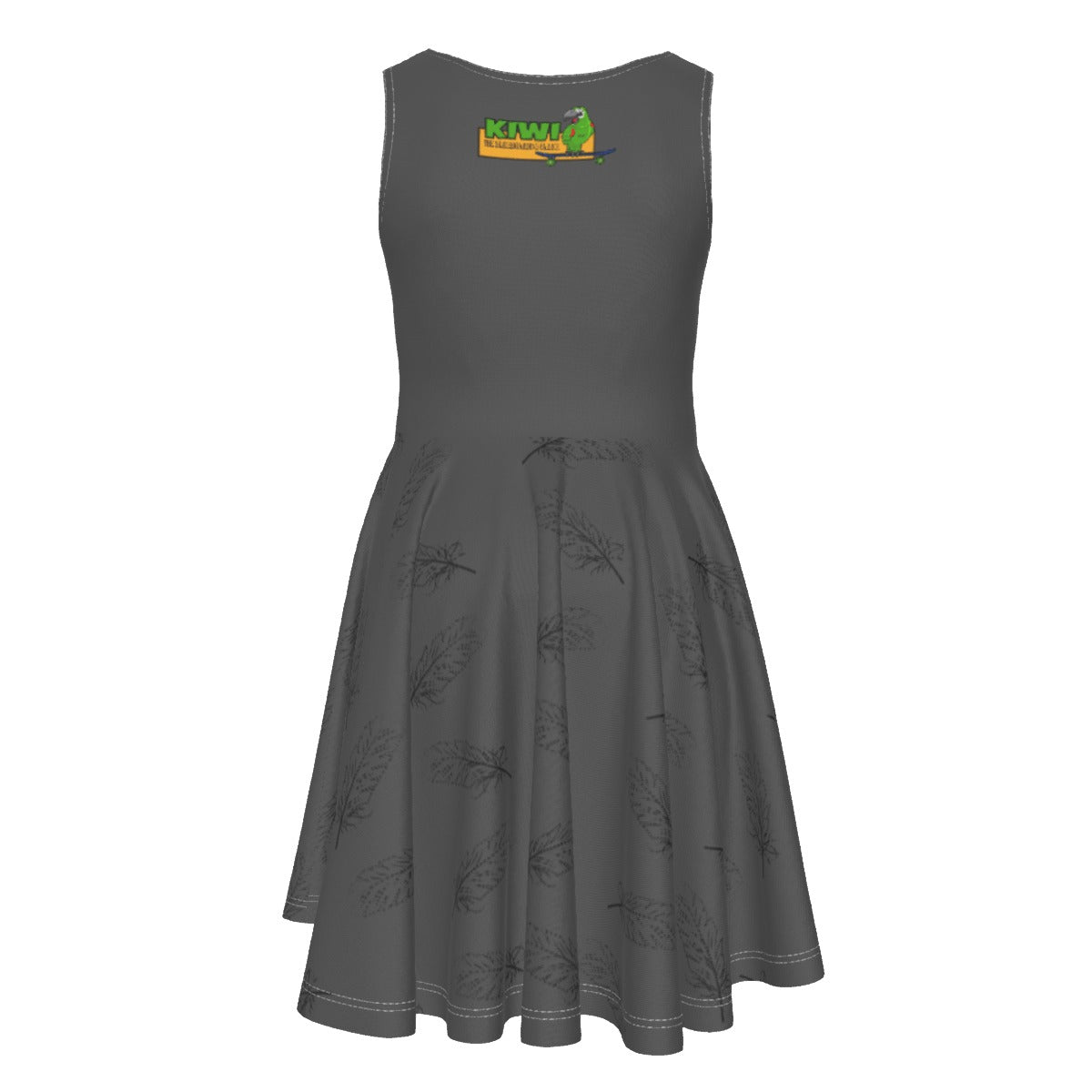 Girl's I Love Kiwi Skateboarding Parrot Twirl Dress