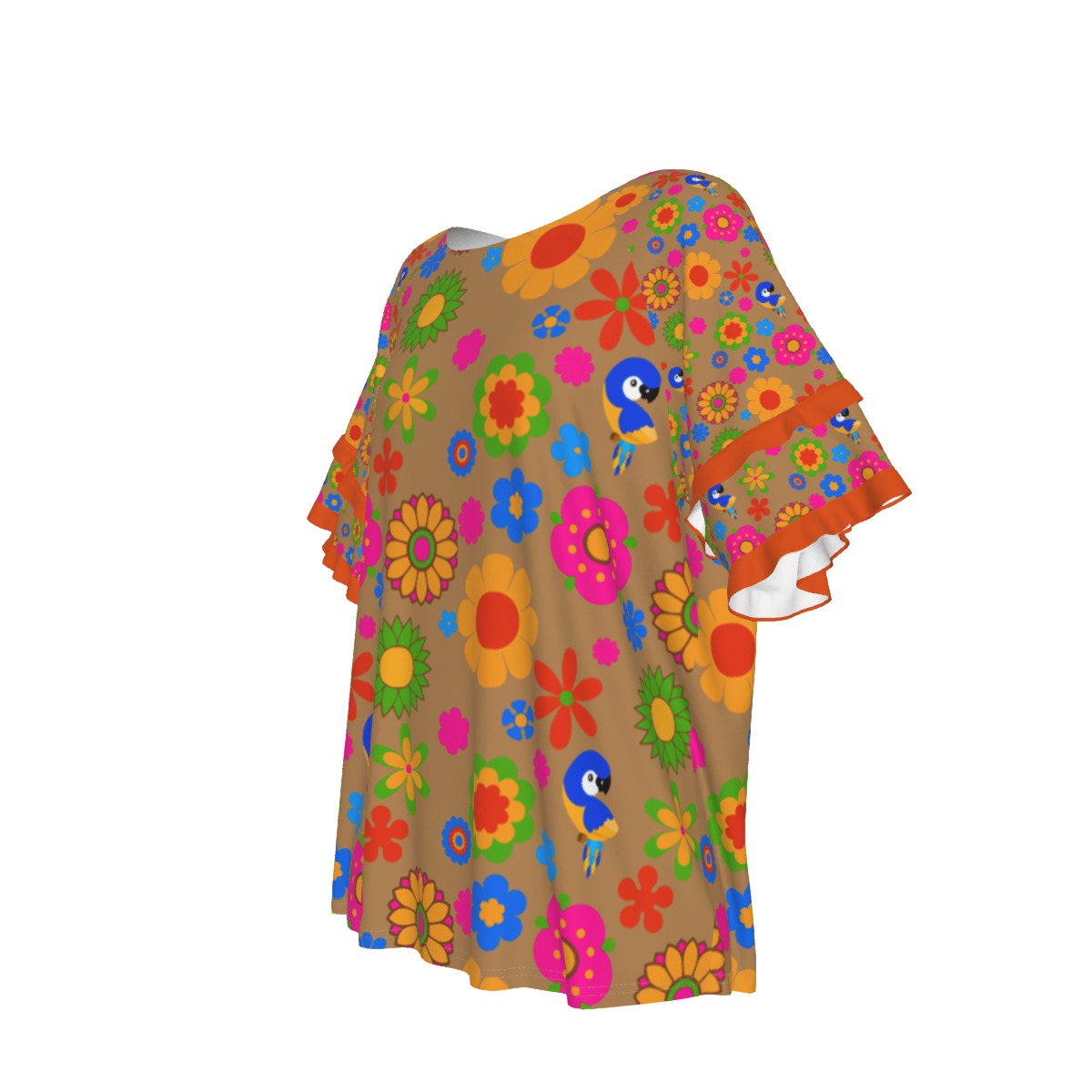 Lady's  Flower Pop Casual Tunic