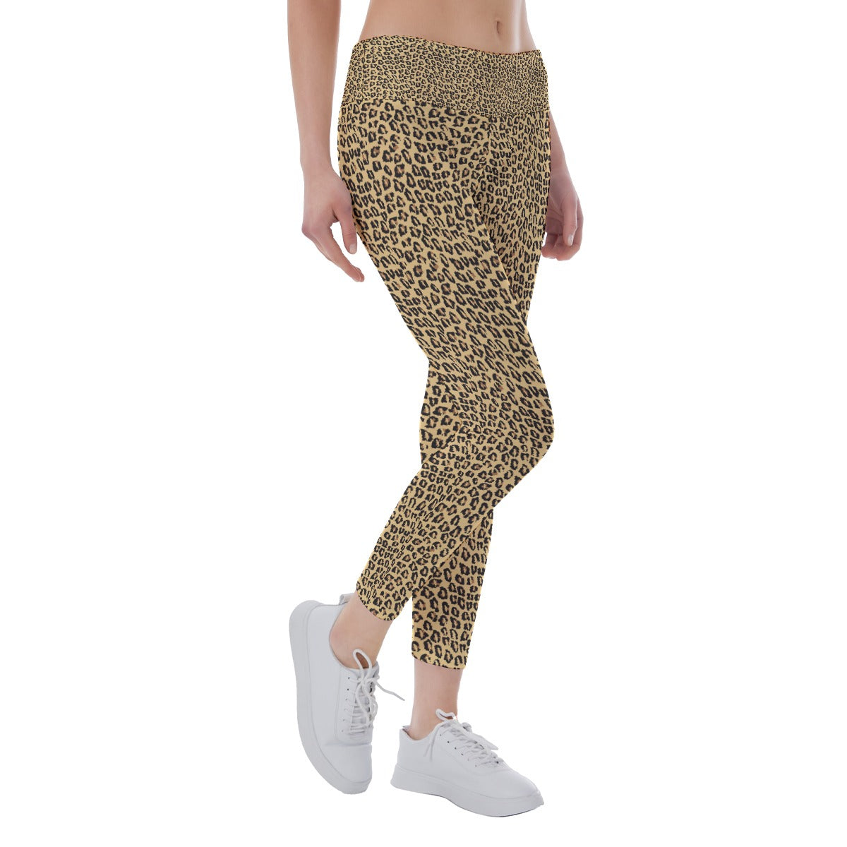 Lady's Parrot-Inspired Leopard Print Leggings